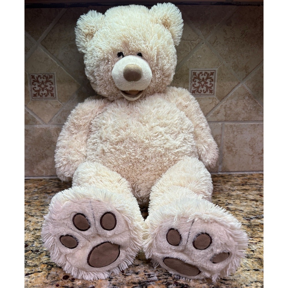 Hugfun International Teddy Bear Plush Large Stuffed SOFT Beige 25''